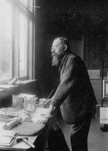 Jan Voerman Sr. in zijn atelier